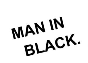 man in black